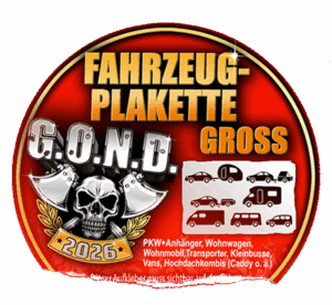 Fahrzeugplakette gross