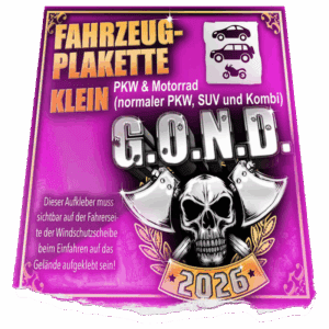 Fahrzeugplakette klein